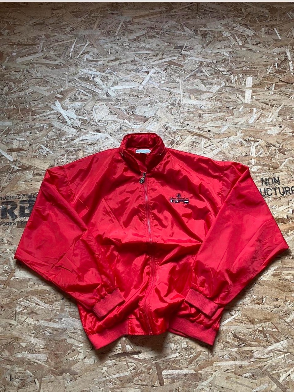 Men's Red Holland America Vintage Lightweight Jacket with Small Chest Logo